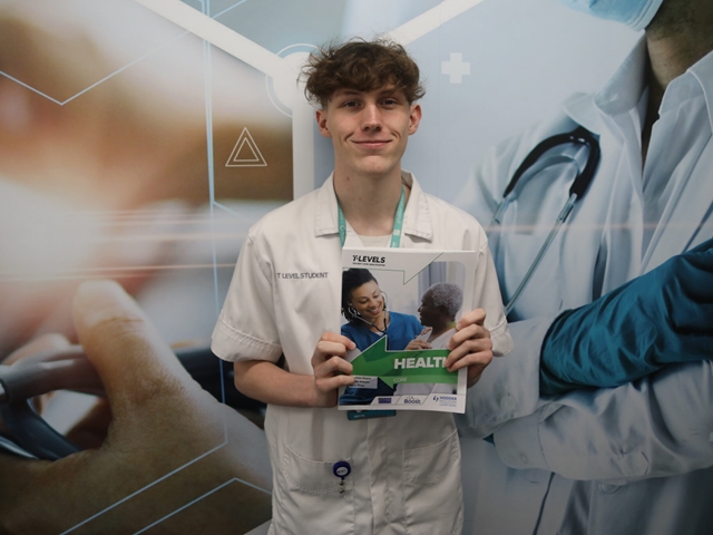 Health T-Level student Callum is thriving on his pioneering programme
