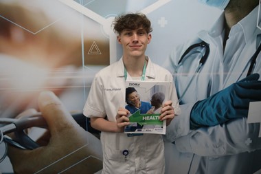 Health T-Level student Callum is thriving on his pioneering programme