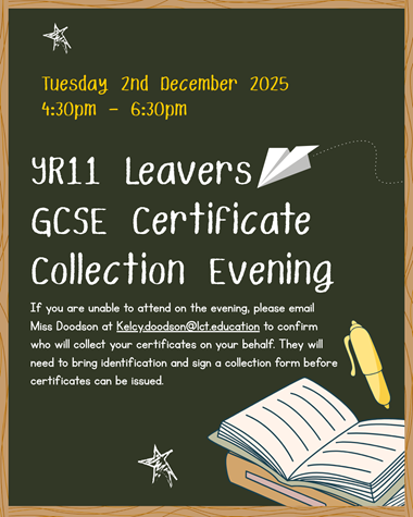 GCSE Certificate Collection Evening